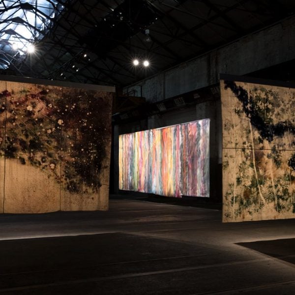 Sam Falls. Installation view of the 21st Biennale of Sydney (2018) at Carriageworks.