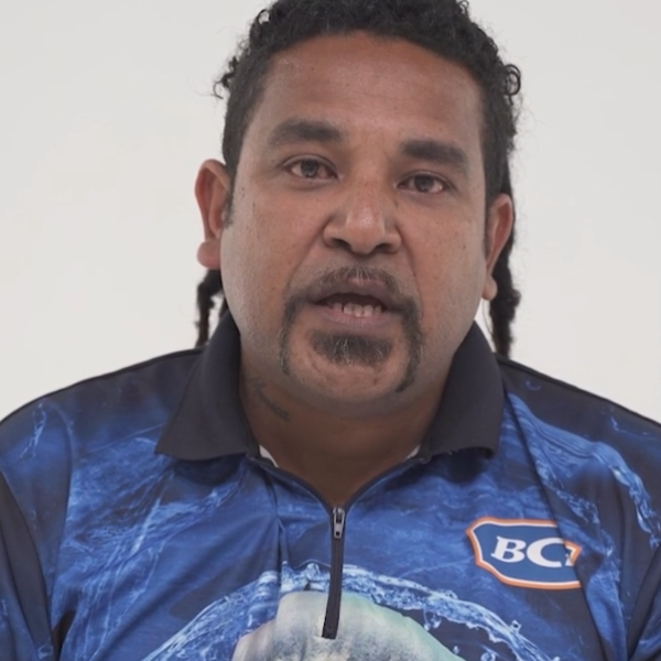 Zenadh Kes (Torres Strait), Australia Voice of Zenadh Kes, 2022 (video still). Spoken by Yessie Mosby, Cultural Authority for the Torres Strait 8 Zenadh Kes, Masig (Indigenous man from the Torres Strait Island of Masig, Australia). Commissioned for rīvus, 23rd Biennale of Sydney 2022 with assistance from the Australian Film, Television and Radio School. Postproduction by AFTRS, led by Alejandra Canales and Melba Proestos. Edited by Benjamin Ryan.