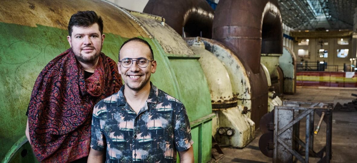 24th Biennale of Sydney Artistic Directors Cosmin Costinaș and Inti Guerrero at White Bay Power Station.
