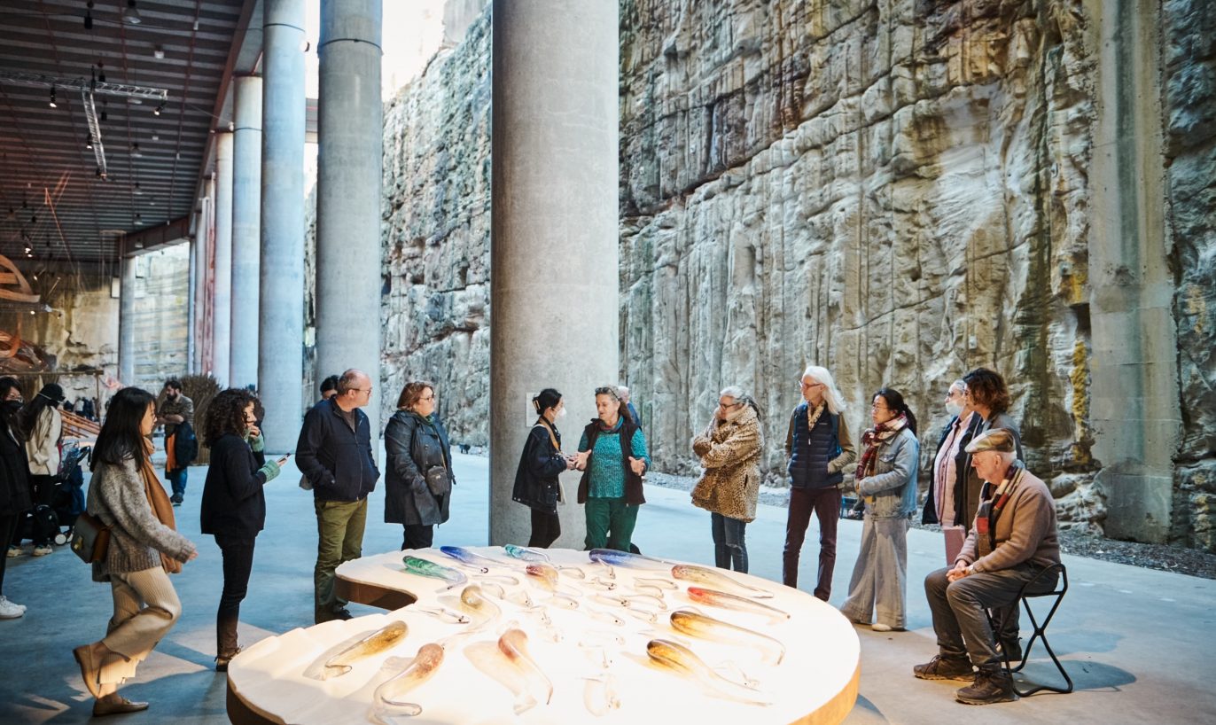 Building Blocks by Leanne Tobin for the 23rd Biennale of Sydney, rīvus,
2022, at the Cutaway. Photo: Joshua Morris
