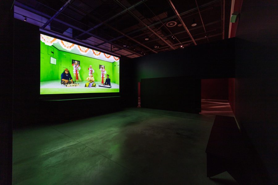 Choy Ka Fai, Exodus, 2024. Commissioned by the Biennale of Sydney with generous assistance from Goethe-Institut Australia. Courtesy the artist © Choy Ka Fai. Installation view, 24th Biennale of Sydney, Ten Thousand Suns, 2024, Chau Chak Wing Museum. Photograph: David James.