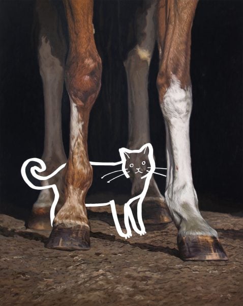 Abdul Abdullah, One step at a time, 2024, Oil on linen, 162.5 x 137.1 cm. Photograph: Art Sodsirikul. Courtesy of the artist and Ames Yavuz