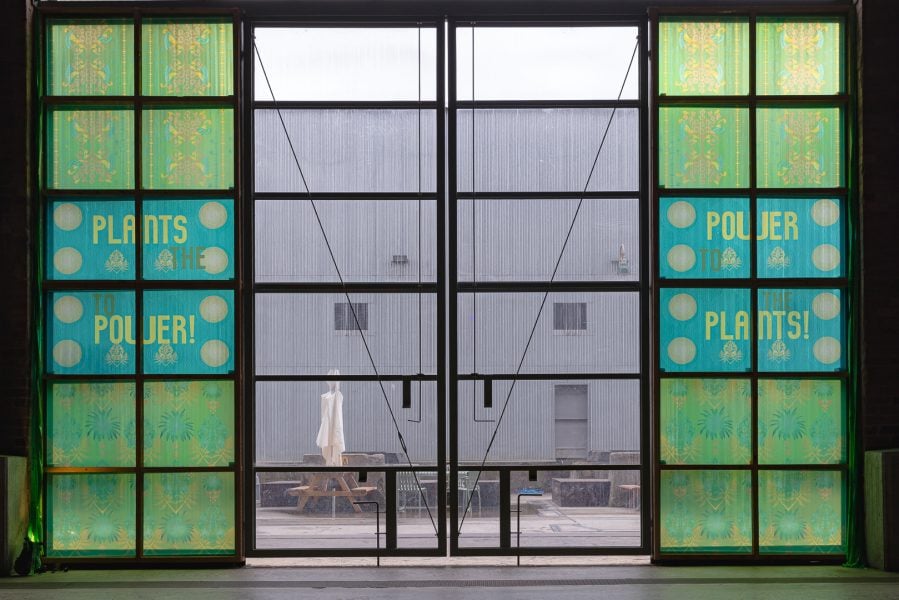 Tania Willard, Forest Glass, 2026. Commissioned by the Biennale of Sydney and the Fondation Cartier pour l'art contemporain with generous support from Canada Council for the Arts. Courtesy of the artist © Tania Willard. Installation view, 25th Biennale of Sydney, Rememory, 2026, White Bay Power Station. Photograph: Document Photography.  