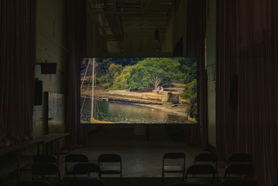 CAMP, Sydney Opera, 2026. Commissioned by the Biennale of Sydney and Rubaiya Qatar, Qatar Museums Authority. Courtesy of the artists © CAMP. Installation view, 25th Biennale of Sydney, Rememory, 2026, White Bay Power Station. Photograph: Document Photography