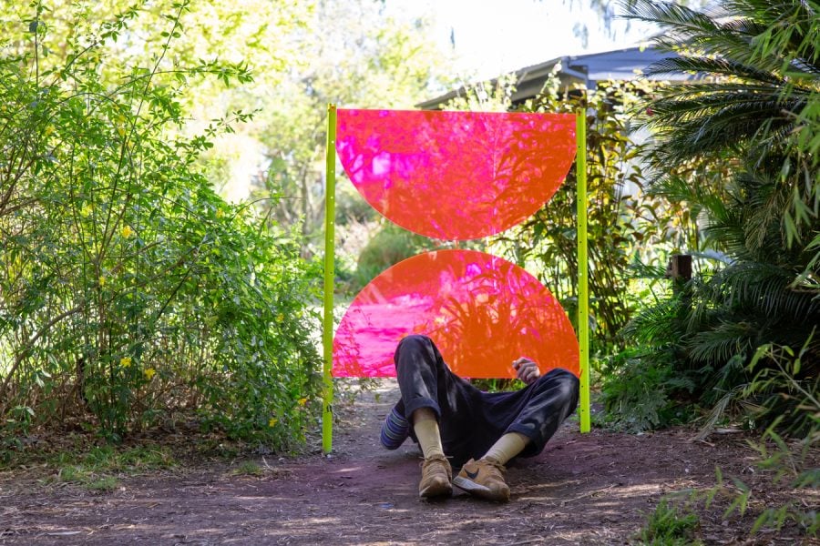 Feras Shaheen, Complex Interplay, 2023, installation, performance and single-channel video, dimensions variable. Complex Interplay was the inaugural iteration of Penrith Regional Gallery’s program Show me the way. Photograph: Maja Baska. Courtesy of the artist.