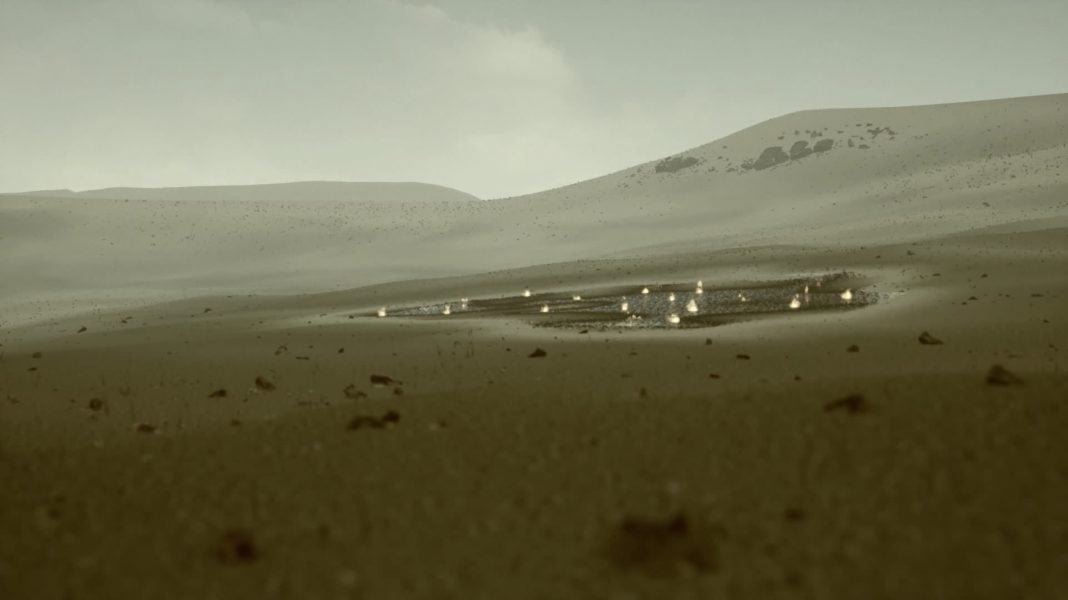 Basil Al-Rawi, Baba Gurgur بابا گرگر (Father of Flames) 1927, 2022, video still, single-channel video, 15 min. Photograph: Basil Al-Rawi. Courtesy of the artist. © Basil Al-Rawi