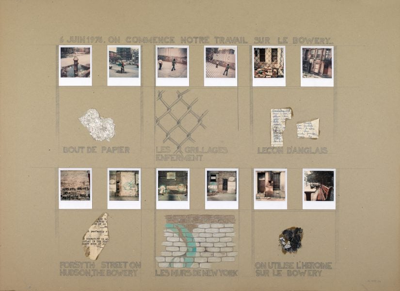 Nil Yalter, ‘Temporary Dwellings’, 1974-1977, Polaroids, pencil, and other materials on archival board, 77 x 107 cm (each). Photo credit: Christian Schindler. 
